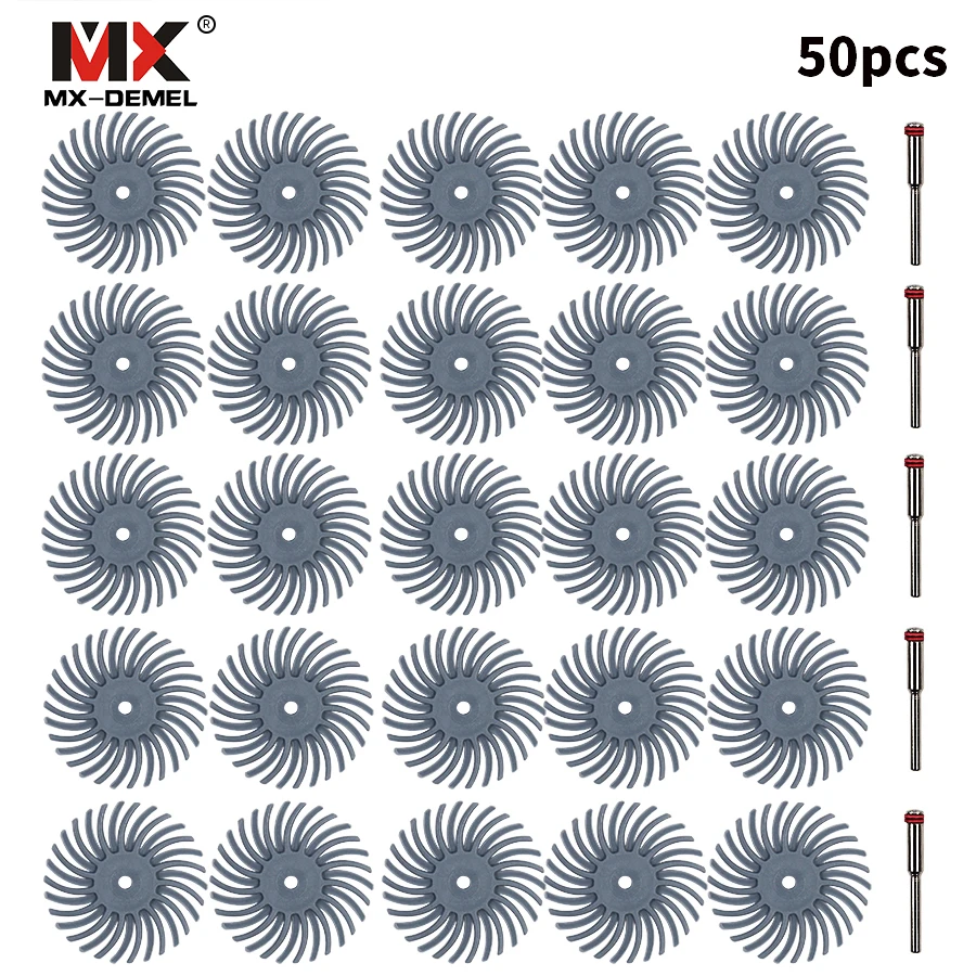 MX-DEMEL абразивные инструменты Dremel аксессуары радиальная щетина диск роторный инструменты для Dremel дрель 80 #, 220 #, 400 #, 1000 #, 2500 #55 шт