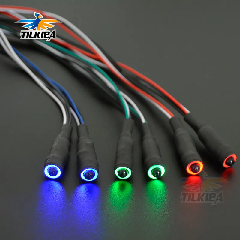 

1 Set 2 Leds Angel Eyes & Demon Eyes LED Headlight Back Light 4.2v-6v Input With On-Off Switch for 1:10 Rc Car
