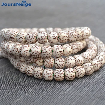 

Corn Blood Silk Natural Bodhi horn hole high density gold line hand string 108 beads bracelet Necklace DIY Buddhism Jewelry