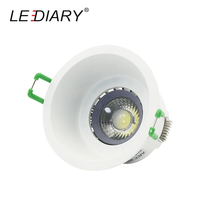 

LEDIARY Round Deep Concave Downlights Ring LED Bulb Replaceable MR16 GU5.3/GU10 12V 85-265V 75mm Hole Ceiling Spotlight 2.5 Inch