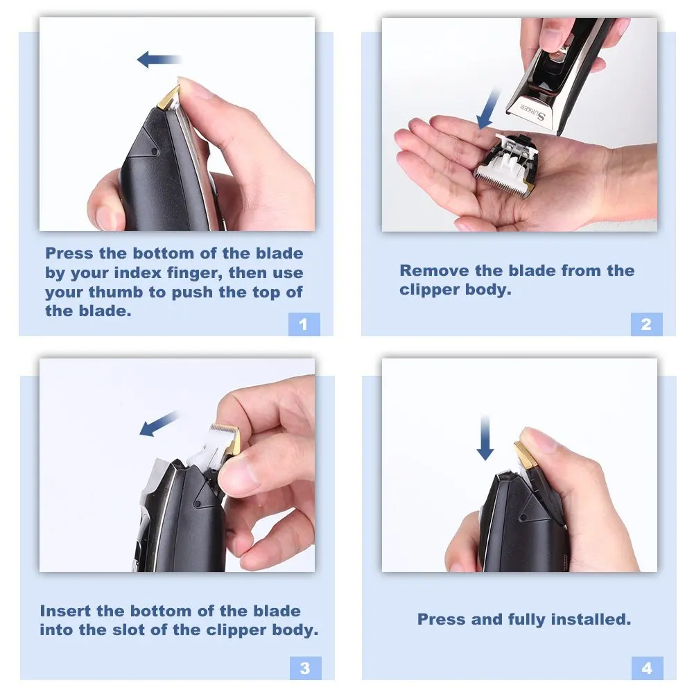 SURKER Rechargeable Hair Clipper Trimmer Beard Shaver Cordless Washable LED Display Ceramic Blade 