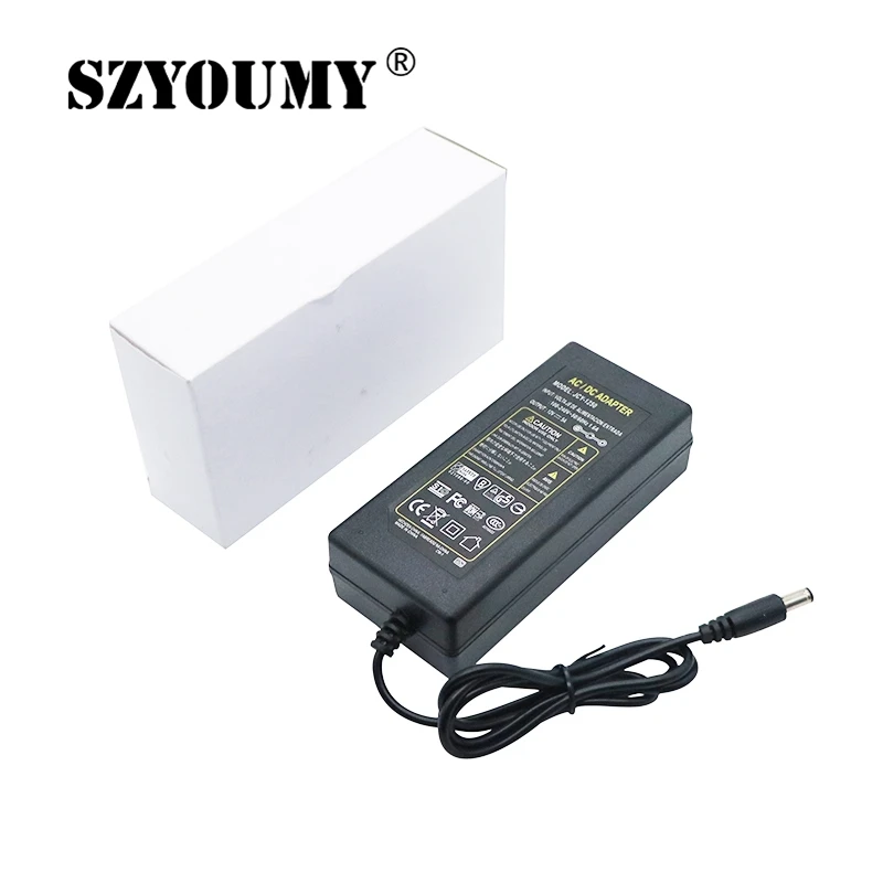 SZYOUMY 100 шт./партия AC/DC 12 V 5A 60 W светодиодный Питание Зарядное устройство Трансформатор Адаптер переменного тока 220 В до 12 В Led Драйвер для