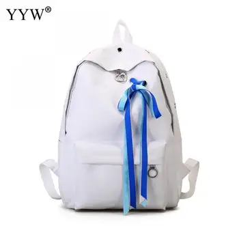 

Canvas Travel Backpack Female Lace Up Backpacks For Women And Adolescent Girl 2018 New Little School Bag For Teenage Girl