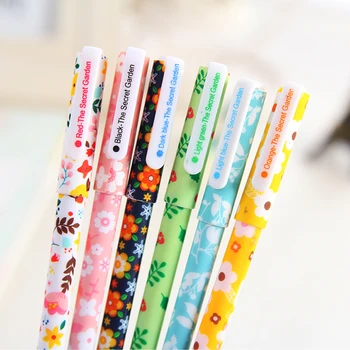 

6 pcs/set Cute Gel Pens 0.38mm Colored Ink Roller Pen Kawaii Ballpoint School Canetas Boligrafos Gift Stationery Office Supply