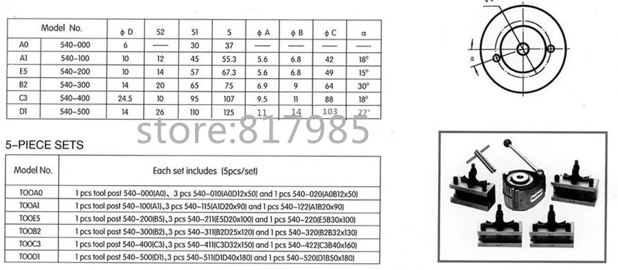 TOOB2 300-500 мм токарный станок с ЧПУ для танцев; большие размеры 40-позиции быстросменное устройство для смены инструмента, набор, европейский стиль, 5 шт., 1 шт. резцедержателя и 4 шт держатель