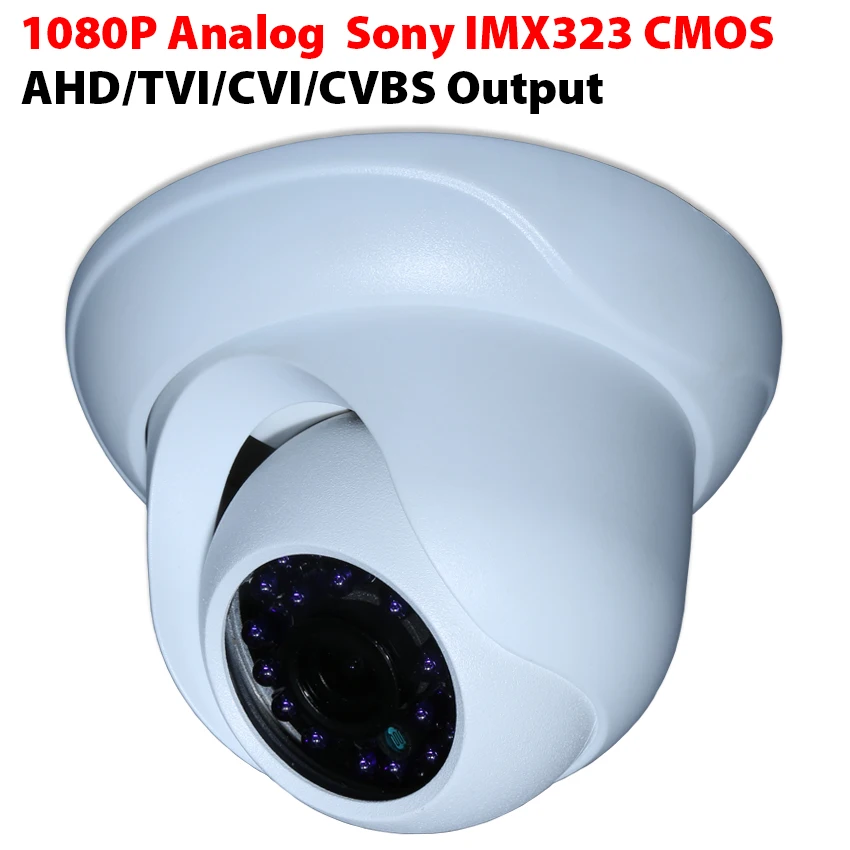 

HD Analog Home Security Video Camera 2.0MP/1080P Sony IMX323 CMOS 24LED aluminium alloy Dome Camera TVI/AHD/CVI/CVBS Output