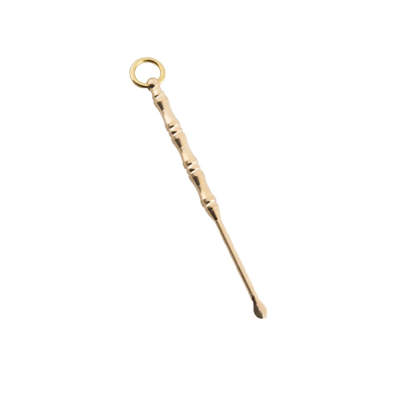 

Creative stainless steel ear spoon handmade brass ear spoon with key pendant ear cleaning tool earwax remover
