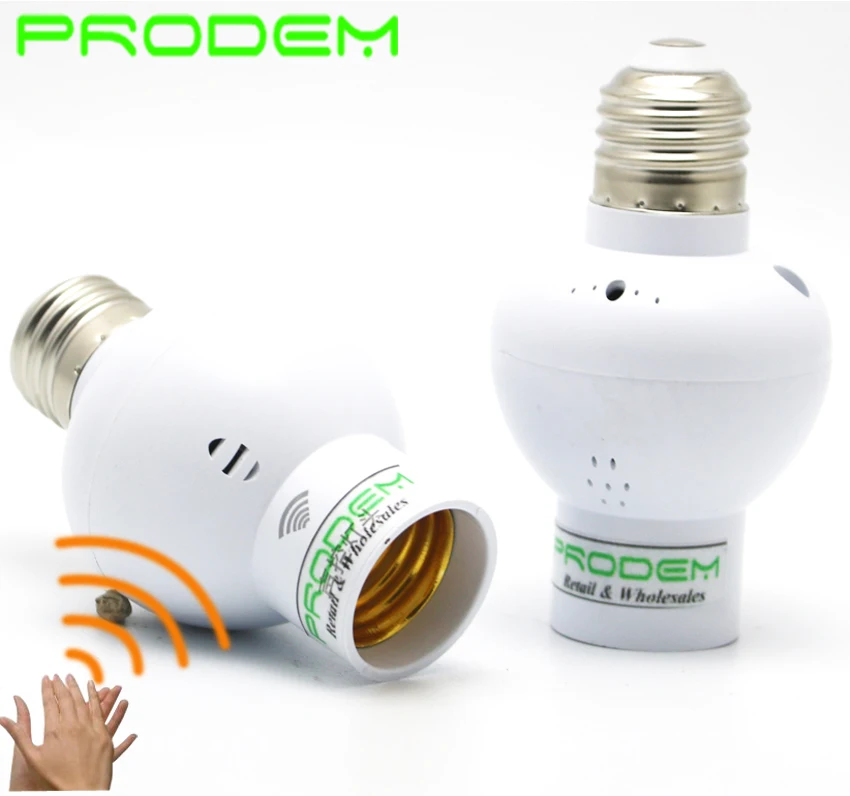 

NEW ARRIVAL PRODEM brand 10 PACK Voice sensor E27 socket screw holder E27 adaptor Noice control>45DB 45 used in Corridor lobby