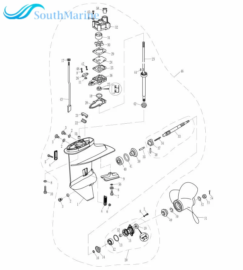 Лодочный мотор F8-04000303 Зубчатая Муфта для Parsun HDX лодочный мотор F8 F9.8 T6 T8 T9.8