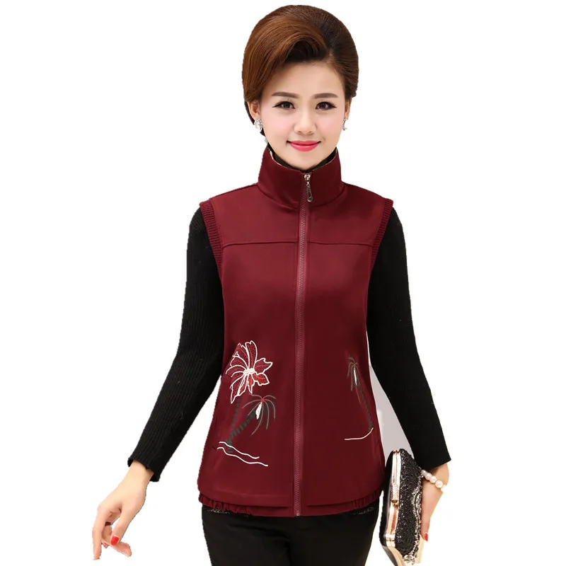 

Spring Autumn Women's All-match Floral Print Vest Women Casual Waistcoat Vests Ladies Fashion Clothing Plus Size XL-5XL