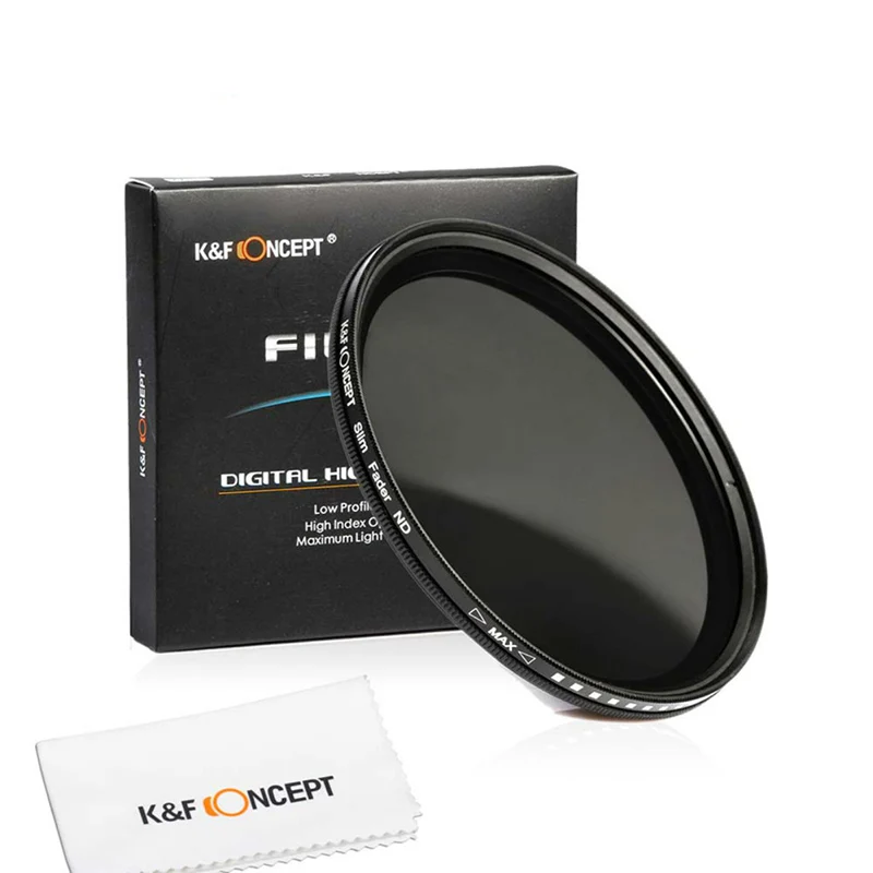 

K&F Concept Slim Fader Variable Nd Lens Filter Adjustable Nd2 To Nd400 Neutral Density