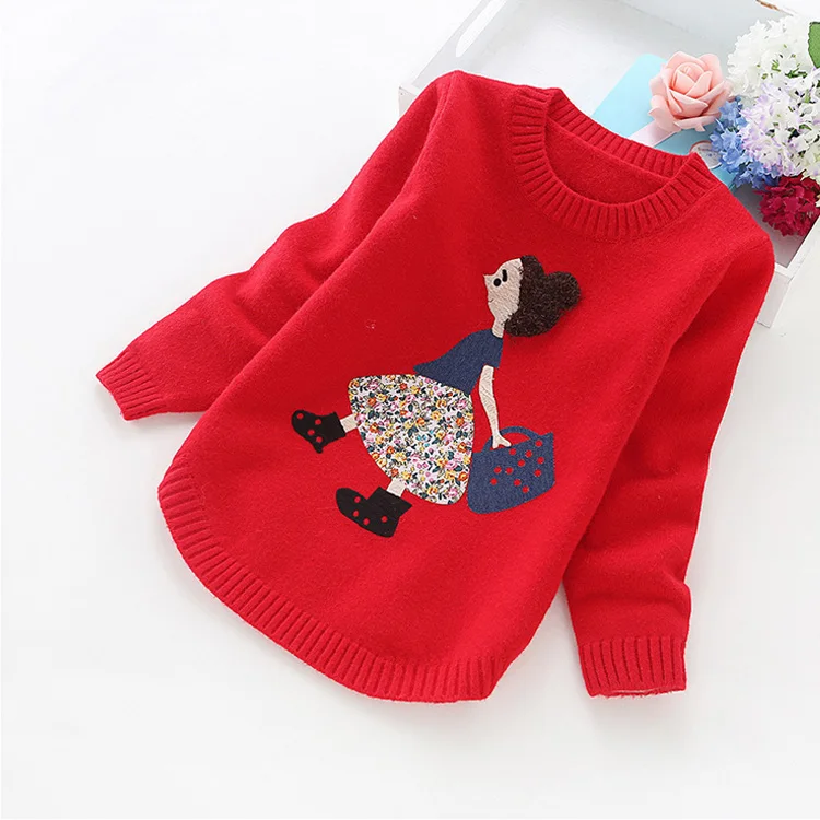3D с мультяшным принтом для девочек свитера детский пуловер свитер для мальчиков пуловер для маленьких девочек осенняя и зимняя одежда детское пальто