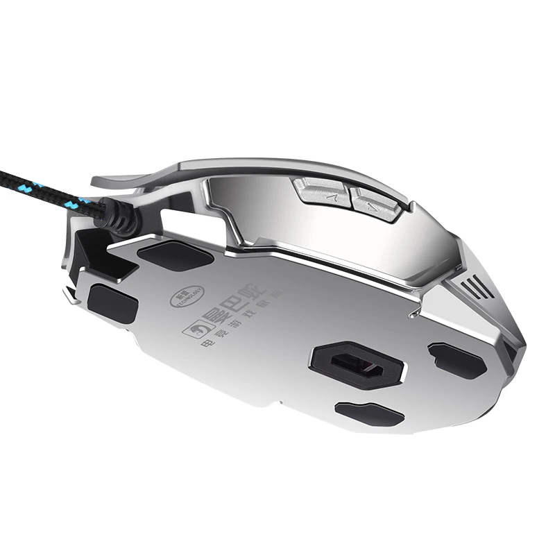 Beste Darshion S10 Gaming Muis 2400 dpi 7 Knoppen LED USB Optische Metalen Backlit Muis Professionele Macro Voor Laptop Desktop