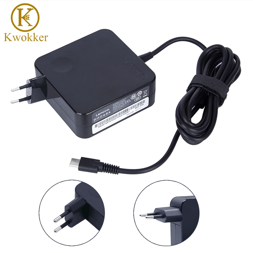 65W 20V 3.25A USB Connector Charger AC Adapter for Lenovo Yoga TinkPad Series Adapter Charger for Lenovo Laptop Notebook