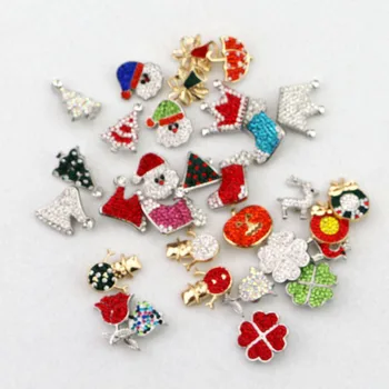 

Factory wholesale 50pcs mix styles colors Christmas Decoration Rhinestone Snap Buttons For Snap Button Bracelet Jewelry