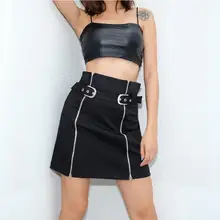 Новая женская сумка на молнии с металлической пряжкой черная юбка