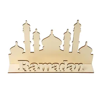 

1Set Eid Mubarak Ramadan Wooden Home Party Ornament Decor Muslim Islamic Gift Desk DIY Craft Festival Supplies