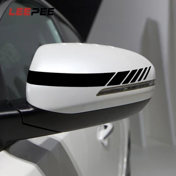 

LEEPEE Car Stickers Reflective Vinyl Car-styling 4 Colors Rearview Mirror Decals DIY Exterior Accessories Exterior Accessories