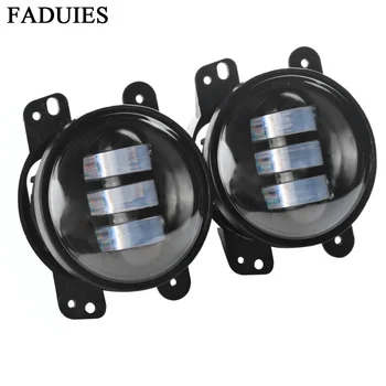 

FADUIES 1Pair LED Fog Light Kit 30W 4 inch For 07~14 Jeep Wrangler JK Rubicon Sahara