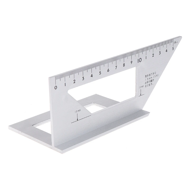 

Aluminum Alloy Woodworking Ruler Multifunctional Square 45C 90 degree Gauge Rule #Sep.07