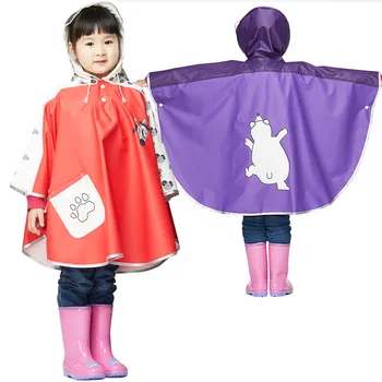 

Pu Hooded Children Raincoat Poncho Boot Yellow Cute Waterproof Rain Cloak Travel Kids Rainwear Impermeable Capa De Chuva 50yc152