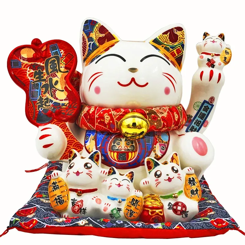 Lucky Cat Копилка фигурки животных Maneki Neko котенок керамическая копилка для кошек Домашнее украшение рабочего стола R1938