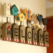 7 шт/лот деревянные слова украшение дома стены Краткое Дизайн Деревянные Ремесла слово домашний декор
