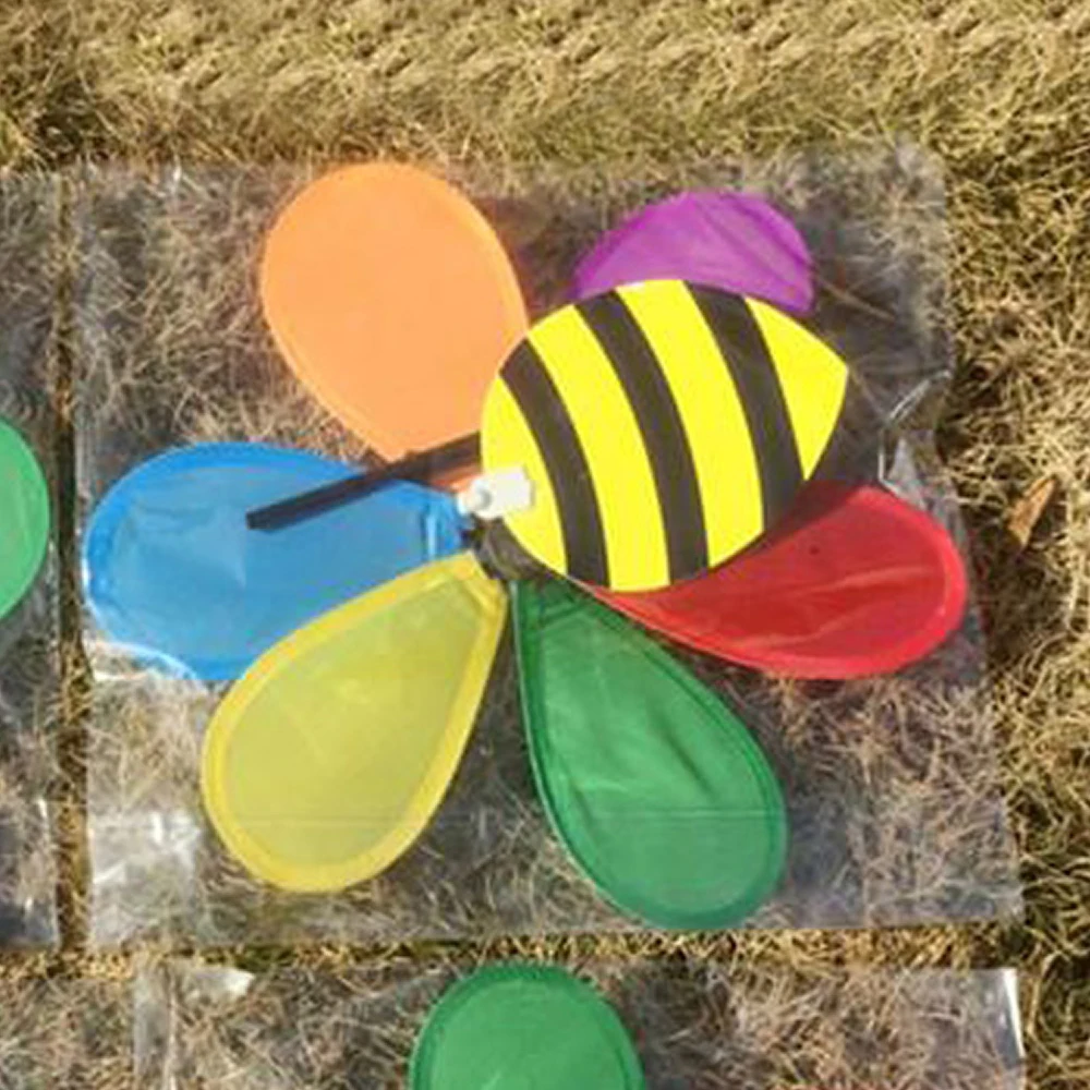 Красочные 3D насекомое большое животное пчела Божья коровка ветряная мельница ветер Spinner Whirligig Двор Сад Открытый Классические игрушки