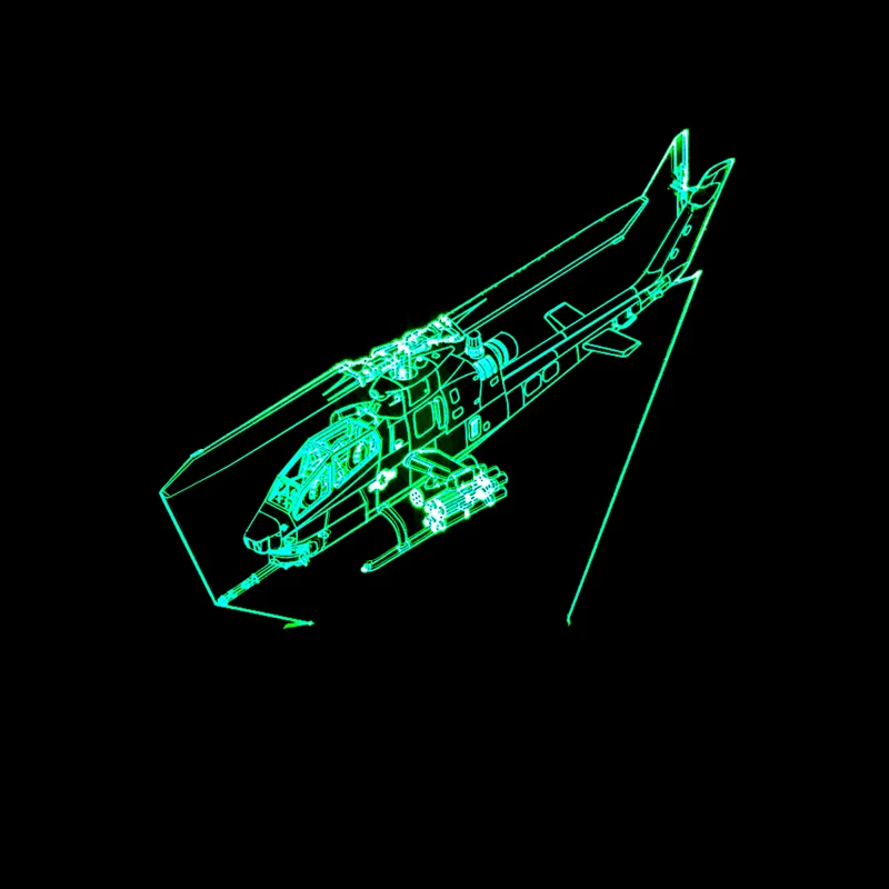BOCHSBC Air Plane 3D сенсорный датчик Ночной свет дистанционное управление RGB Изменение