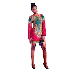 Новый Сексуальный Женщины Лето Богемия Традиционной Африканской Печати Повседневная Мини-Платье Мода Тонкий Горячей Продажи 2017