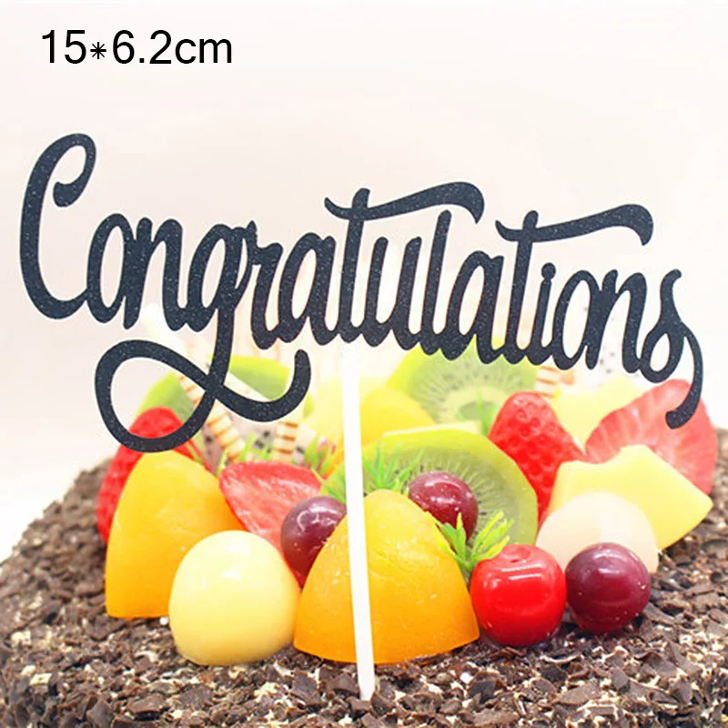 

Congratulations Cupcake Topper Glitter Paper Cake Topper For Congratulations Cake Decorating Appetizer Picks Graduation Party