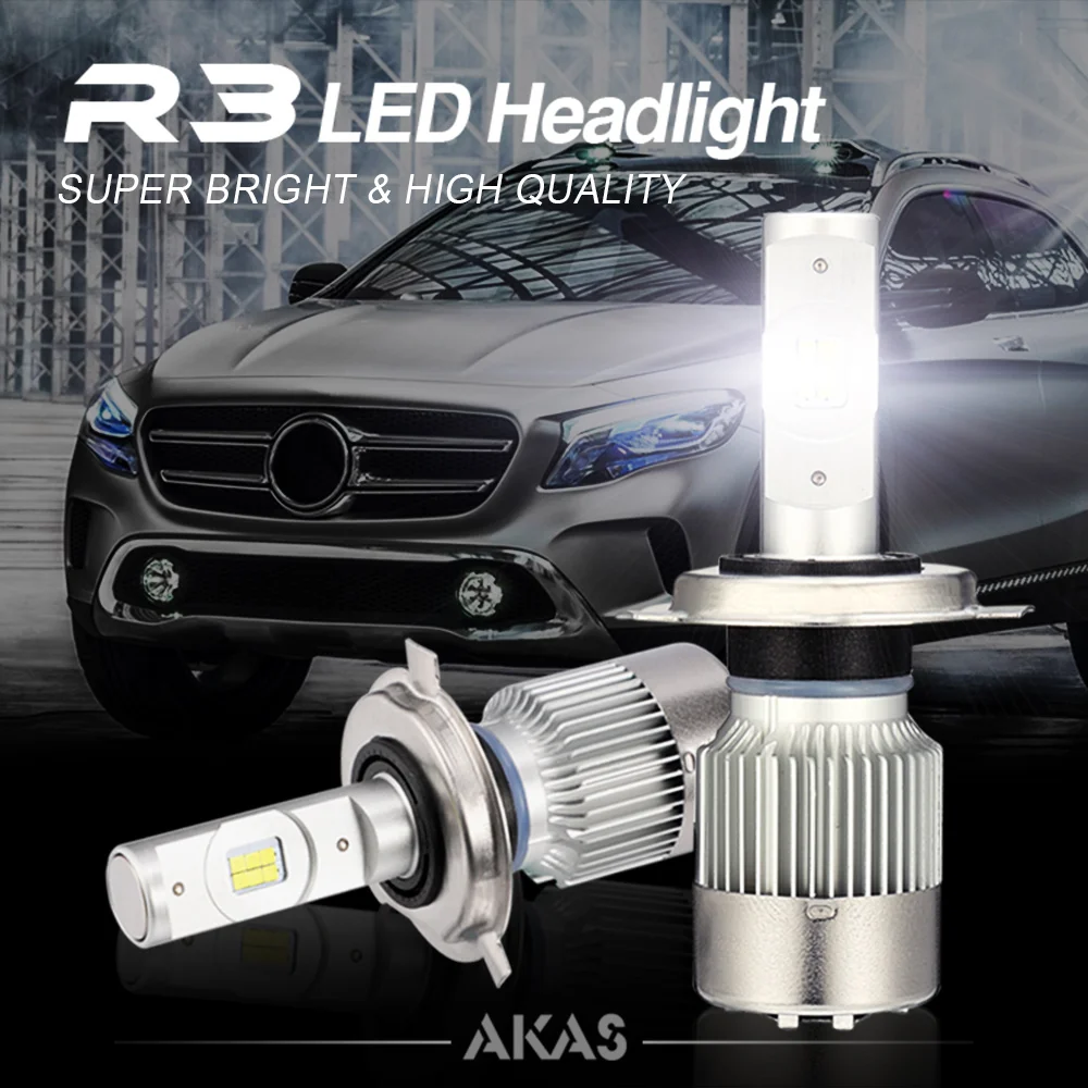 Автомобильные фары s Mini Bulb H1 H3 880 H7 H11 9005 (H10/HB3) 9006 9012 H4 H13 9007 9000Lm 6500K 12V 24V автомобильные