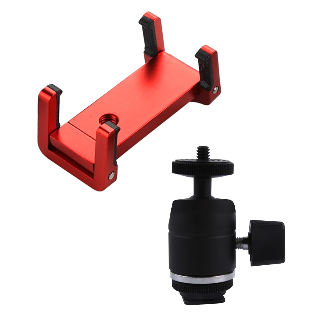 

Metal Phone Tripod Mount With 1/4'' BallHead Universal Clip Holder For SmartPhone Microphone Light For Iphone7 Samsung