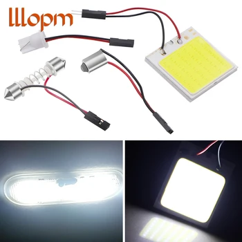 

c5w cob 48 SMD chip super White Reading Lamp 12v led dome Bulb led Car parking Auto Interior Panel Light t10 Festoon car styling