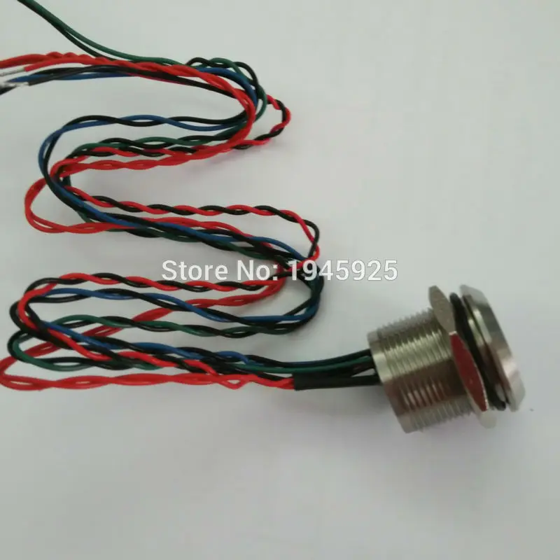 5 pieces 19mm touch sensor piezo button switch with 5V 12V 24V DC red