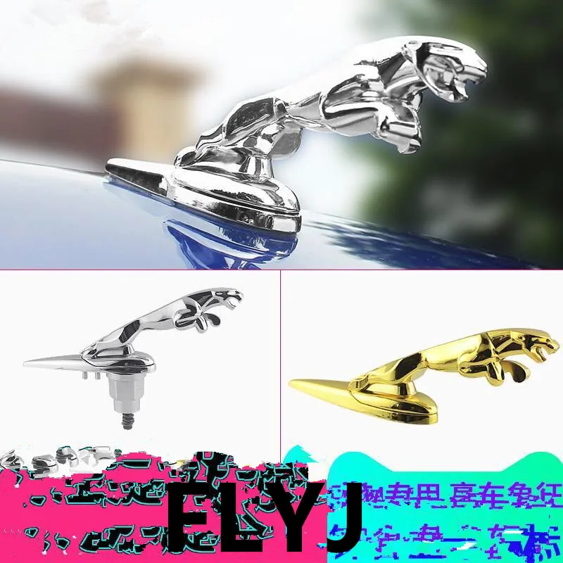 

Car styling Stickers for Jaguar XE XF XJ XFL XJL F-type E-type metal Car head hood Modified standard cover decoration sticker
