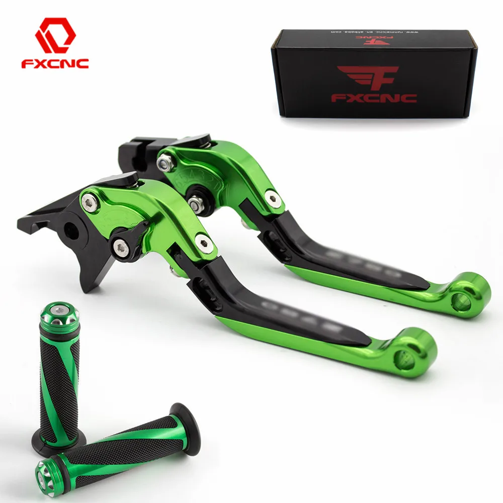 Logo GSXR For Suzuki GSXR1100 1989-1996 1100 1990 1991 CNC Folding Extendable Motorcycle Brake Clutch Lever + Handle Grips | Автомобили и
