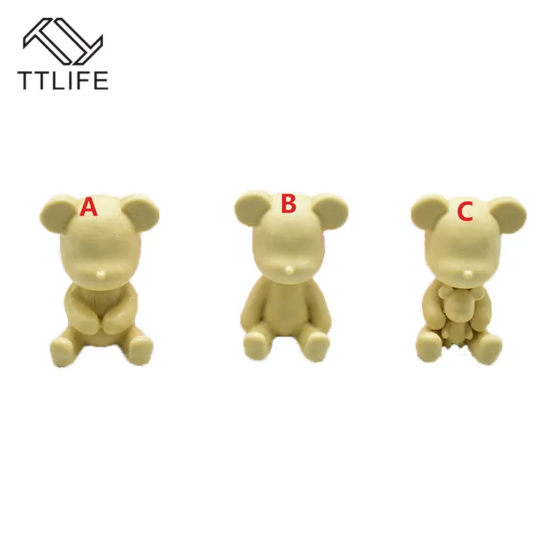 TTLIFE яростная силиконовая форма «Медведь» помадка форма для украшения торта инструменты форма для шоколадной мастики инструменты для украшения торта вечерние формы