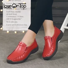 Loveontop/женские лоферы на плоской подошве; сезон весна-осень; обувь из спилка; женские лоферы без застежки; женская обувь с круглым носком