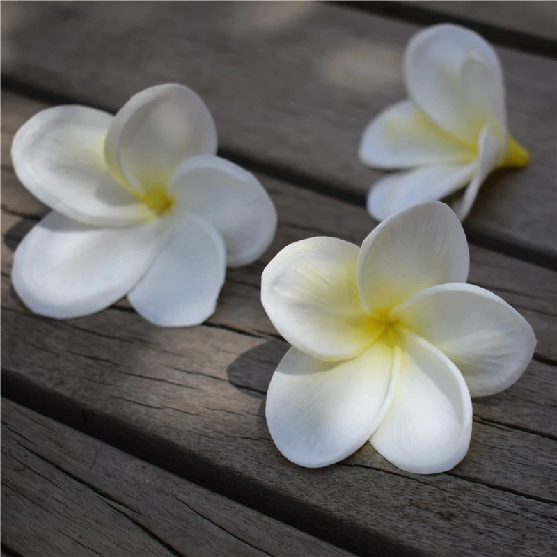 Flores artificiais em toque real e natural, flor artificial sem seda branca,  fragrância, flores artificiais para decoração de bolo, buquê de casamento  20|real touch|flower headplumeria flower - AliExpress