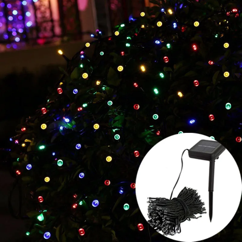 

LED Solar Lamp 12M 100 Leds Solar String Light 8 Modes Holiday Party IP44 Outdoor Fairy String Solar Lamps LED Garland Decorate