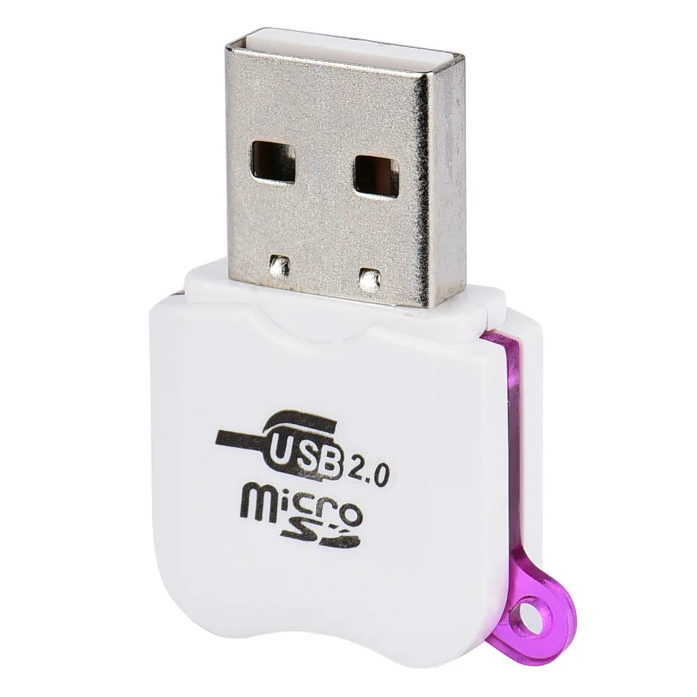 Vovotrade высокоскоростной мини USB 2,0 Micro TF T-flash считыватель карт памяти адаптер USB версия Micro SD 1,1/2,0 Micro SDHC 2,0 - Цвет: Purple