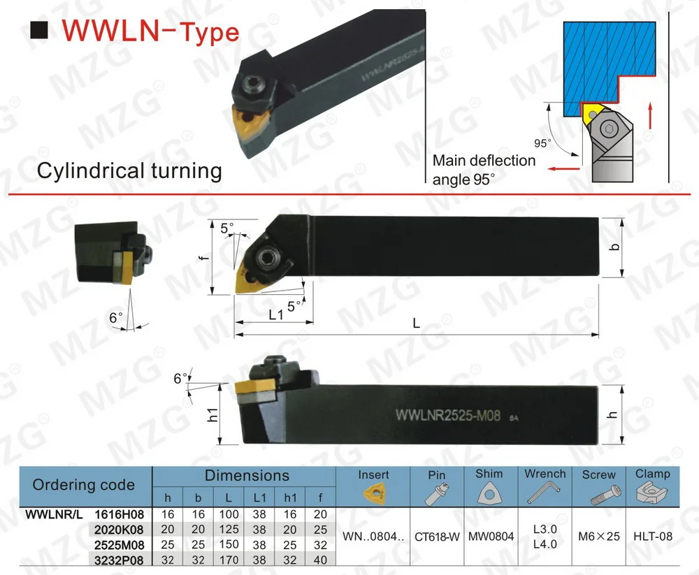 Carbide Insert Wrench Milling External Lathe Holder Hard Alloy Turning Tool T4U3 