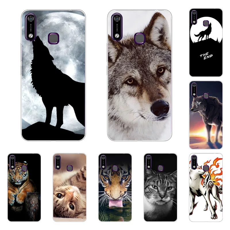 

Infinix Hot 7 X624 Case,Silicon wolf pack Painting Soft TPU Back Cover for Infinix Hot7 X624 X624B Phone protect cases shell