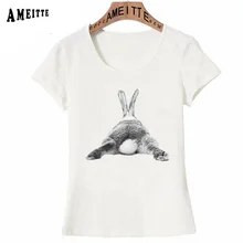 Новинка, женская летняя футболка, милая, забавная, с кроликом, пухленькая, сексуальная, с принтом, футболка, с милым Кроликом, дизайн для девочек, повседневные топы, модные футболки