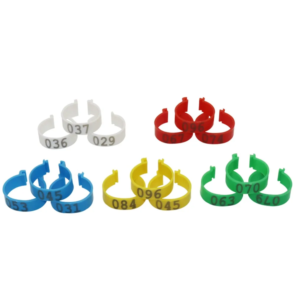 

Poultry digital Clip Ring Chicken feeder tools Inner Diameter 2.5cm Poultry Feeding supplies Identification Foot Ring 100 Pcs