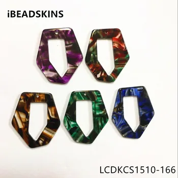 

New arrival! 41x35mm 50pcs/lot acetic acid imitate marble stripe Cone-shape charms for earring/Jewelry DIY(As shown)