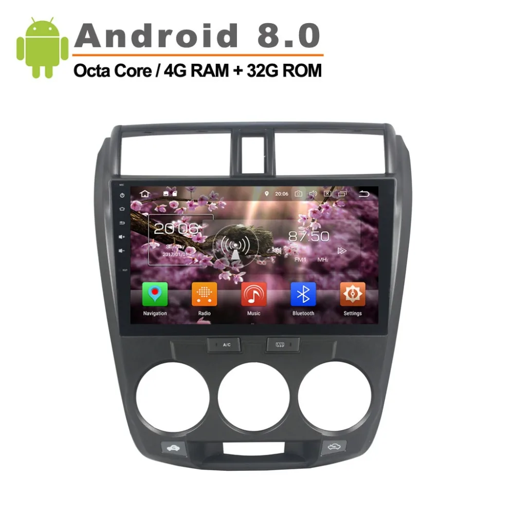 

Capactive Touch Screen 10.1 inch Android 8.0 Car Radio Player for honda CITY 2006-2013 Car GPS Navigation Bluetooth wifi