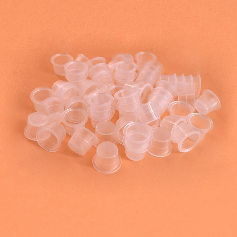 Plastic Tattoo Ink Cups For Permanent Tattoo Makeup Eyebrow Makeup Pigment Container Caps Disposable Accessories (5)
