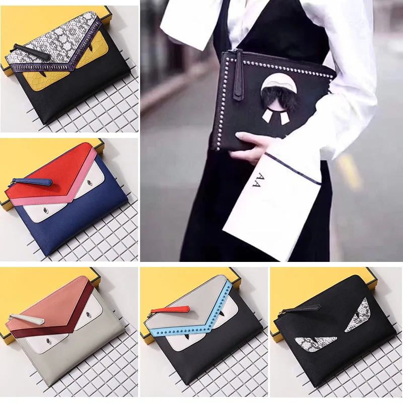 

Clutch bag female summer little monster Korean casual rivet Lafayette leather large capacity hand bag banquet envelope package